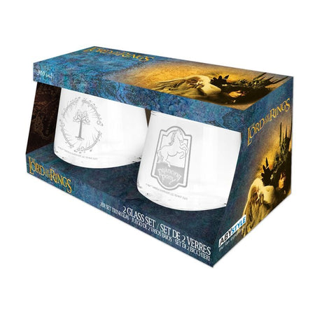 Lot de verres  de Le Seigneur Des Anneaux - Lot de 2 Verres - Poney Fringuant & Gondor - pour Indifférent - transparent - Le Seigneur Des Anneaux
