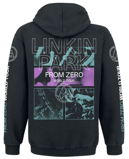 Sweat-shirt à capuche  de Linkin Park - From Zero To World Tour - S à 4XL - pour Homme - noir - Linkin Park - View 2