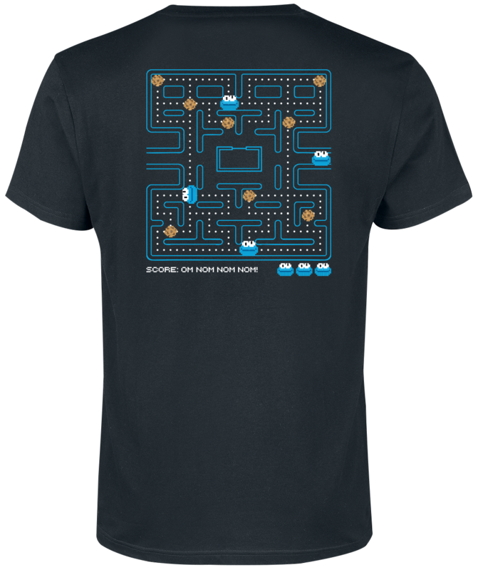 T-Shirt Manches courtes  de Sesame Street - Cookie Monster - Krümelmonster - M à 3XL - pour Homme - noir - Sesame Street - View 2