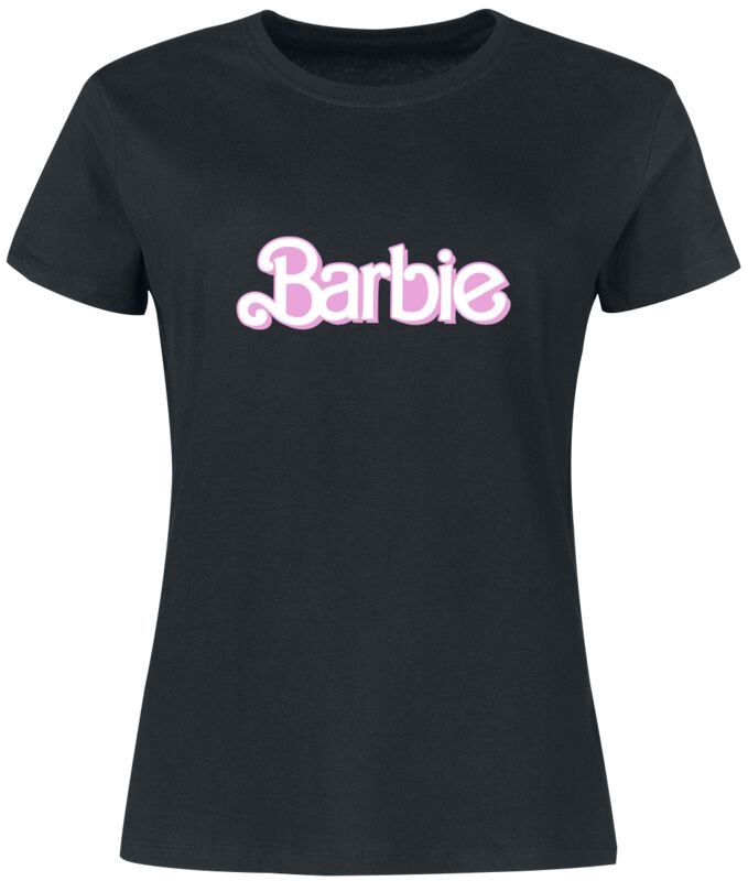 T-Shirt Manches courtes  de Barbie - Barbie Logo - S à XL - pour Femme - noir - Barbie