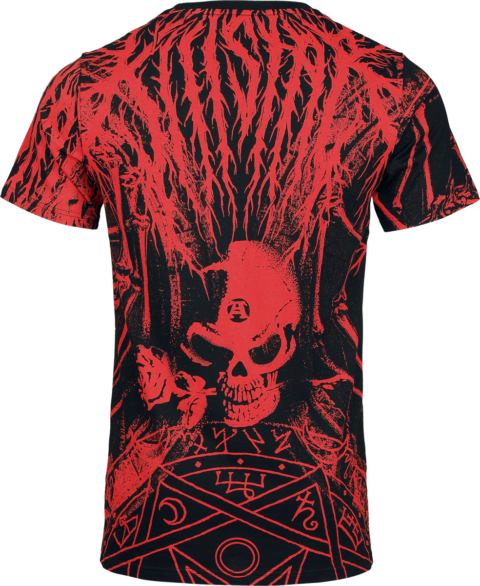 T-Shirt Manches courtes Gothic de Alchemy by Killstar - Dark Catharsis T Shirt - XS à XXL - pour Homme - noir/rouge - Alchemy by Killstar - View 2