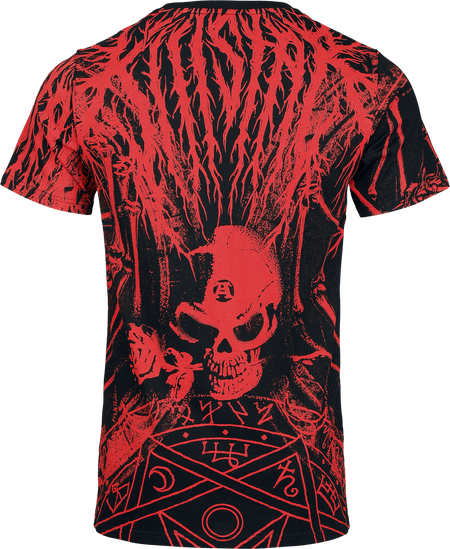 T-Shirt Manches courtes Gothic de Alchemy by Killstar - Dark Catharsis T Shirt - XS à XXL - pour Homme - noir/rouge - Alchemy by Killstar - View 2