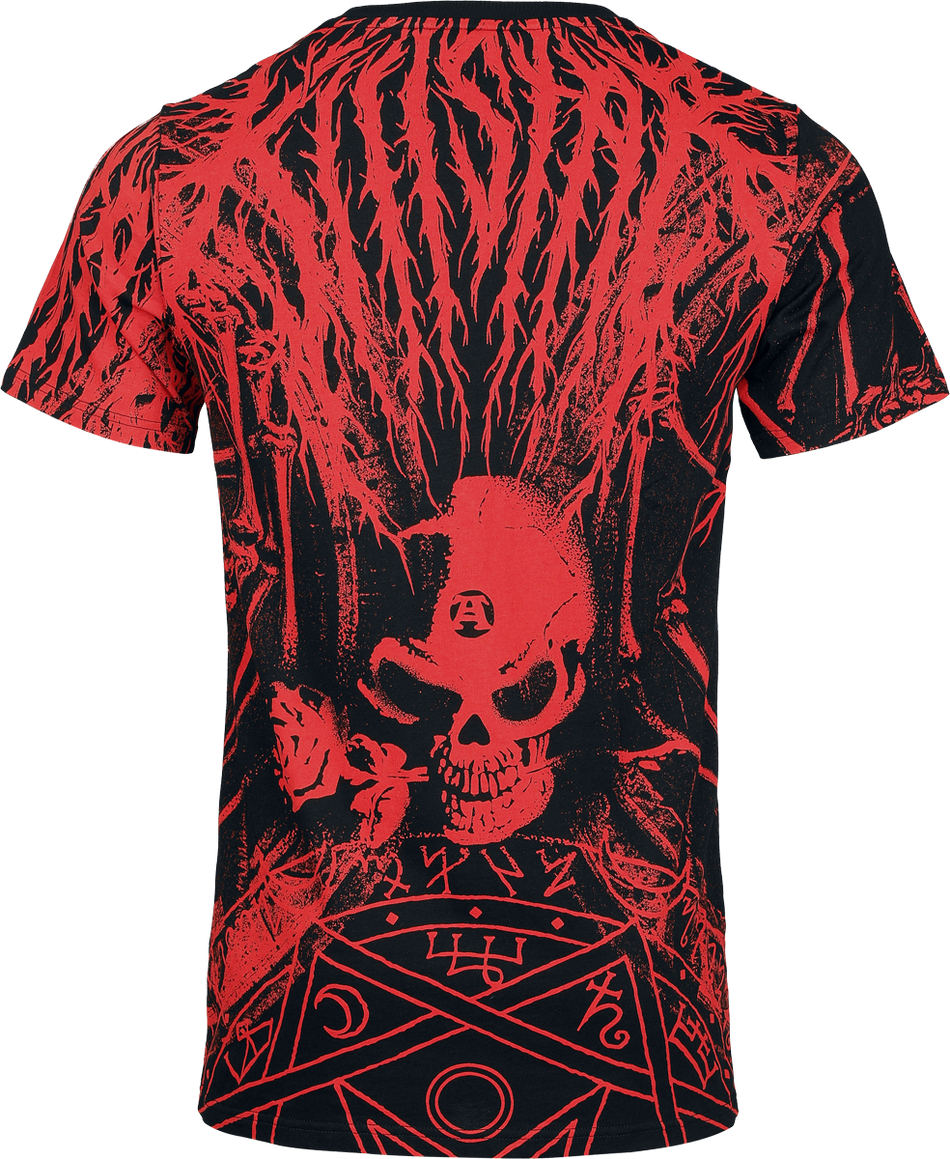 T-Shirt Manches courtes Gothic de Alchemy by Killstar - Dark Catharsis T Shirt - XS à XXL - pour Homme - noir/rouge - Alchemy by Killstar - View 2