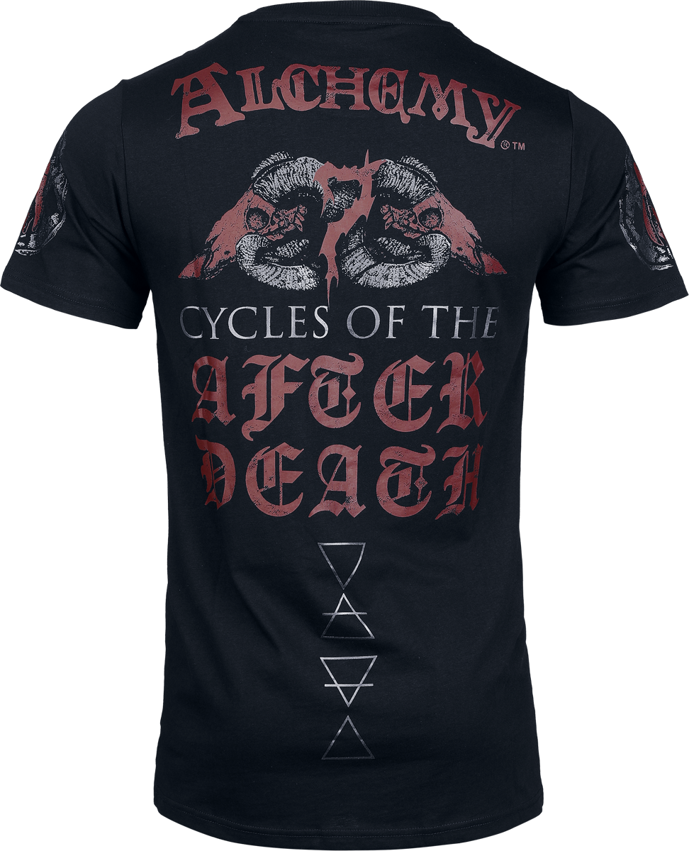 T-Shirt Manches courtes Gothic de Alchemy by Killstar - Death Cycles T Shirt - XS à 4XL - pour Homme - noir/rouge - Alchemy by Killstar - View 2