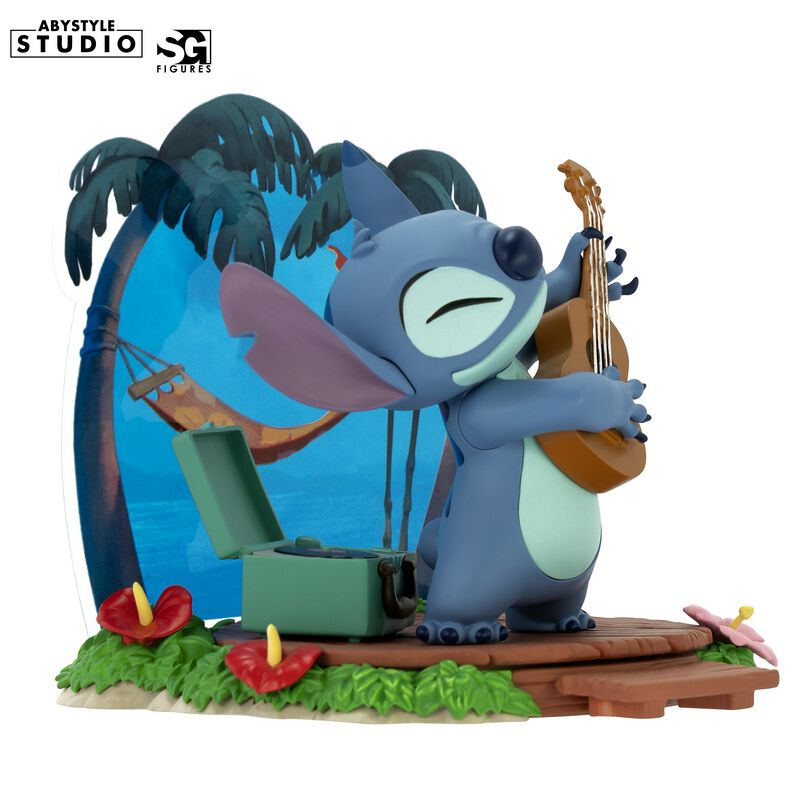 Figurine de collection Disney de Lilo & Stitch - Collection SFC Super Figure - Stitch avec Guitare - pour Unisexe - Standard - Lilo & Stitch