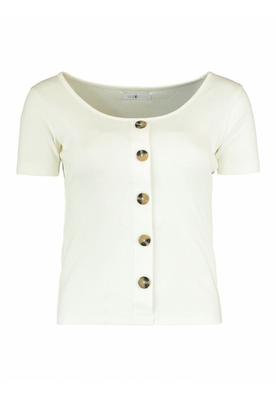 T-Shirt Manches courtes  de Hailys - SS C TP Sa44mma - XS à XXL - pour Femme - blanc cassé - Hailys