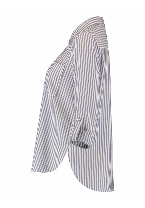 Chemisier  de Hailys - LS V BL Je44tte Stripe - XS à XXL - pour Femme - bleu - Hailys - View 2