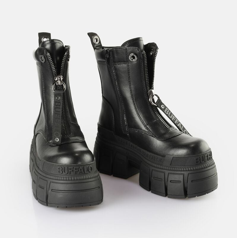 Bottes  de Buffalo - Gospher - Bottines Zippées - EU38 - pour Femme - noir - Buffalo