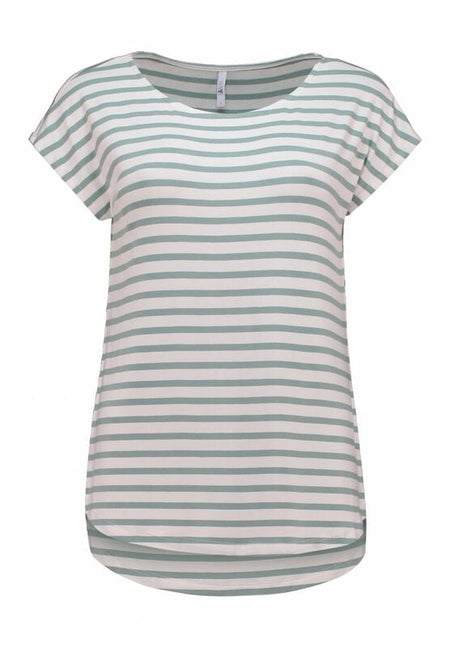 T-Shirt Manches courtes  de Hailys - SS V TP Em44ma - XS à XXL - pour Femme - vert/blanc - Hailys