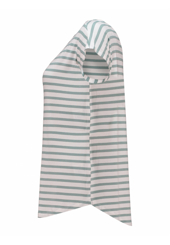T-Shirt Manches courtes  de Hailys - SS V TP Em44ma - XS à XXL - pour Femme - vert/blanc - Hailys - View 2