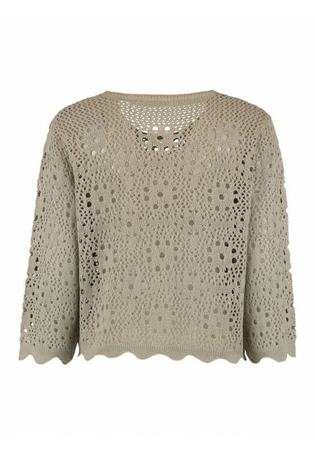 Pull tricoté  de Hailys - 3/4 A SK Ma44ra - XS à XXL - pour Femme - kaki - Hailys