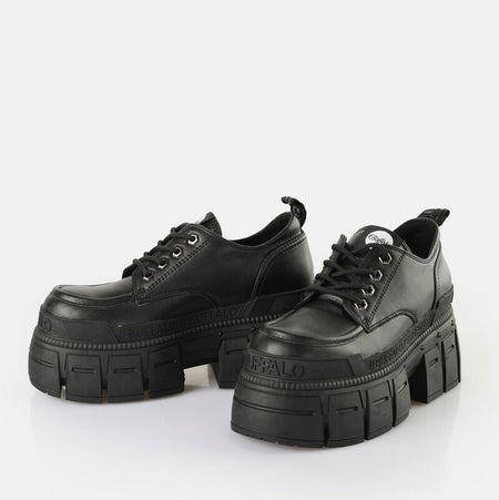 Bottes de motard  de Buffalo - GOSPHER LACE UP CS - EU37 à EU41 - pour Femme - noir - Buffalo