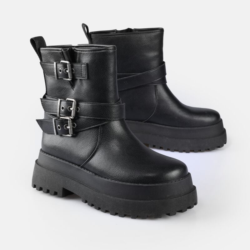 Bottes  de Buffalo - PLUTO FARMER BIKER - EU36 à EU41 - pour Femme - noir - Buffalo