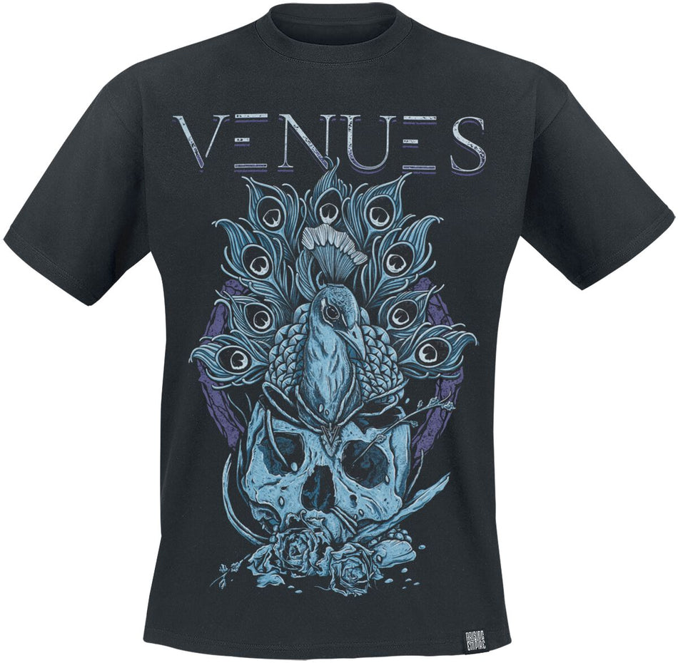 T-Shirt Manches courtes  de Venues - Pfau - S à XL - pour Homme - noir - Venues