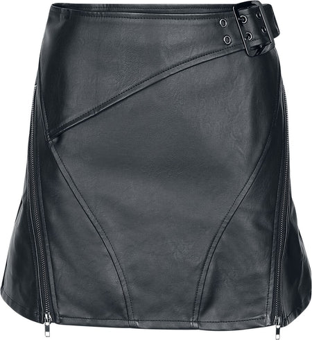 Jupe courte Gothic de Punk Rave - Punk - Mini-Jupe - XS à 4XL - pour Femme - noir - Punk Rave