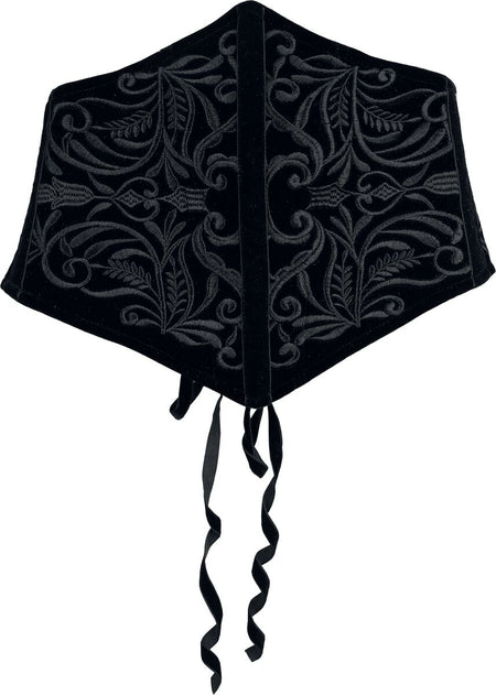 Corset Gothic de Punk Rave - Goth Totem Retro Corset - M-L - pour Femme - noir - Punk Rave