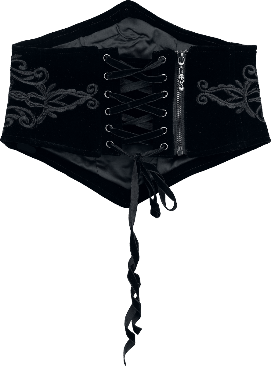 Corset Gothic de Punk Rave - Goth Totem Retro Corset - M-L - pour Femme - noir - Punk Rave - View 2