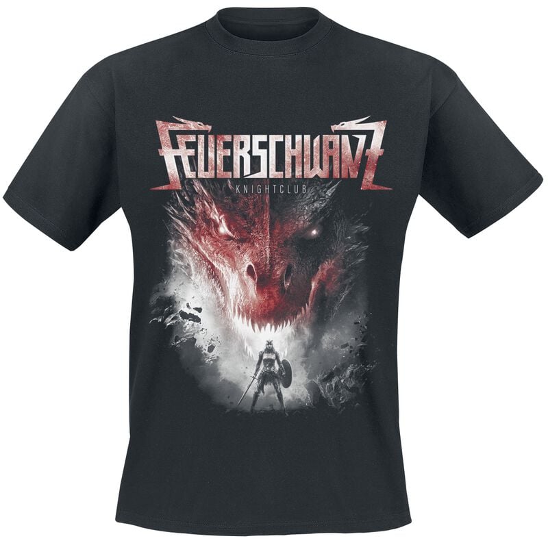 T-Shirt Manches courtes  de Feuerschwanz - Knightclub Cover - S à 4XL - pour Homme - noir - Feuerschwanz