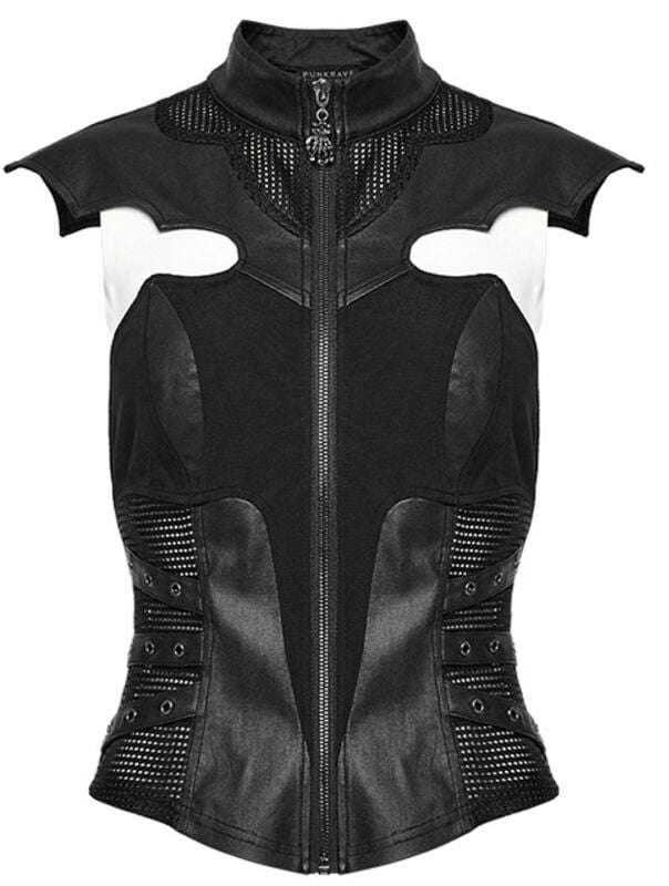 Veste Gothic de Punk Rave - Cool Punk - Débardeur - XS à XL - pour Femme - noir - Punk Rave