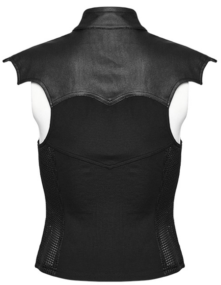 Veste Gothic de Punk Rave - Cool Punk - Débardeur - XS à XL - pour Femme - noir - Punk Rave - View 2