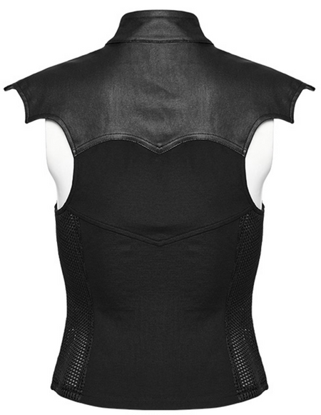 Veste Sans Manches Gothic de Punk Rave - Cool Punk - Débardeur - XS à 4XL - pour Femme - noir - Punk Rave - View 2