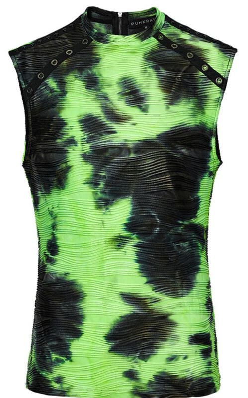 Débardeur Gothic de Punk Rave - Cyber - Débardeur - S-M à XXL-3XL - pour Homme - noir/vert - Punk Rave