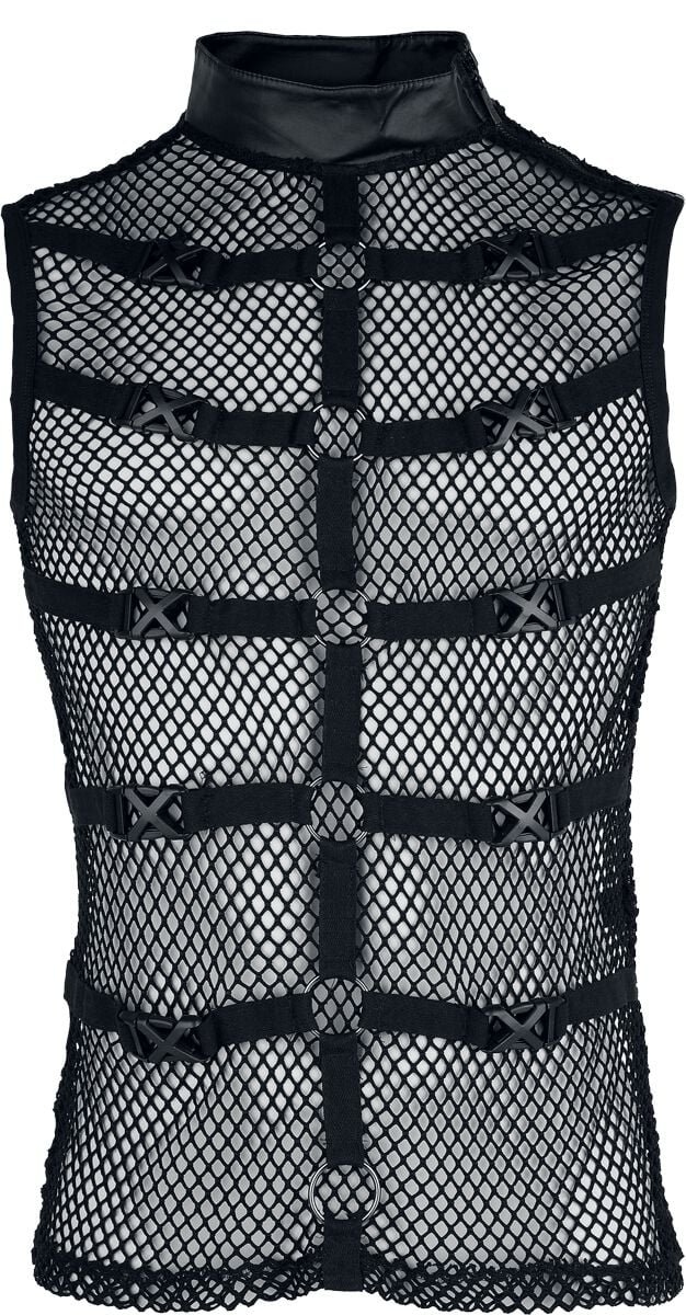 Débardeur  de Punk Rave - Punk Personalised Mesh - Veston - S-M à XXL-3XL - pour Homme - noir - Punk Rave