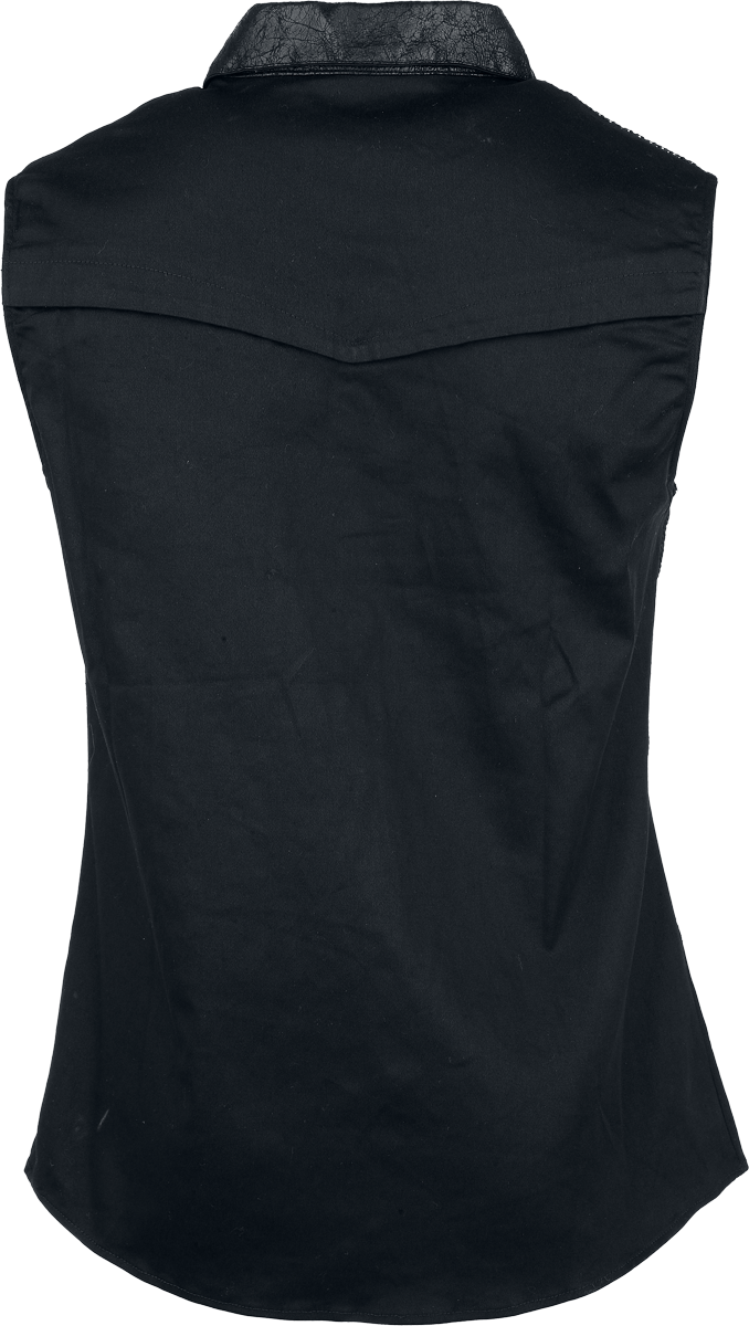 Chemise manches courtes Gothic de Punk Rave - Punk Asymmetric Sleeveless Shirt - S à 3XL - pour Homme - noir - Punk Rave - View 2