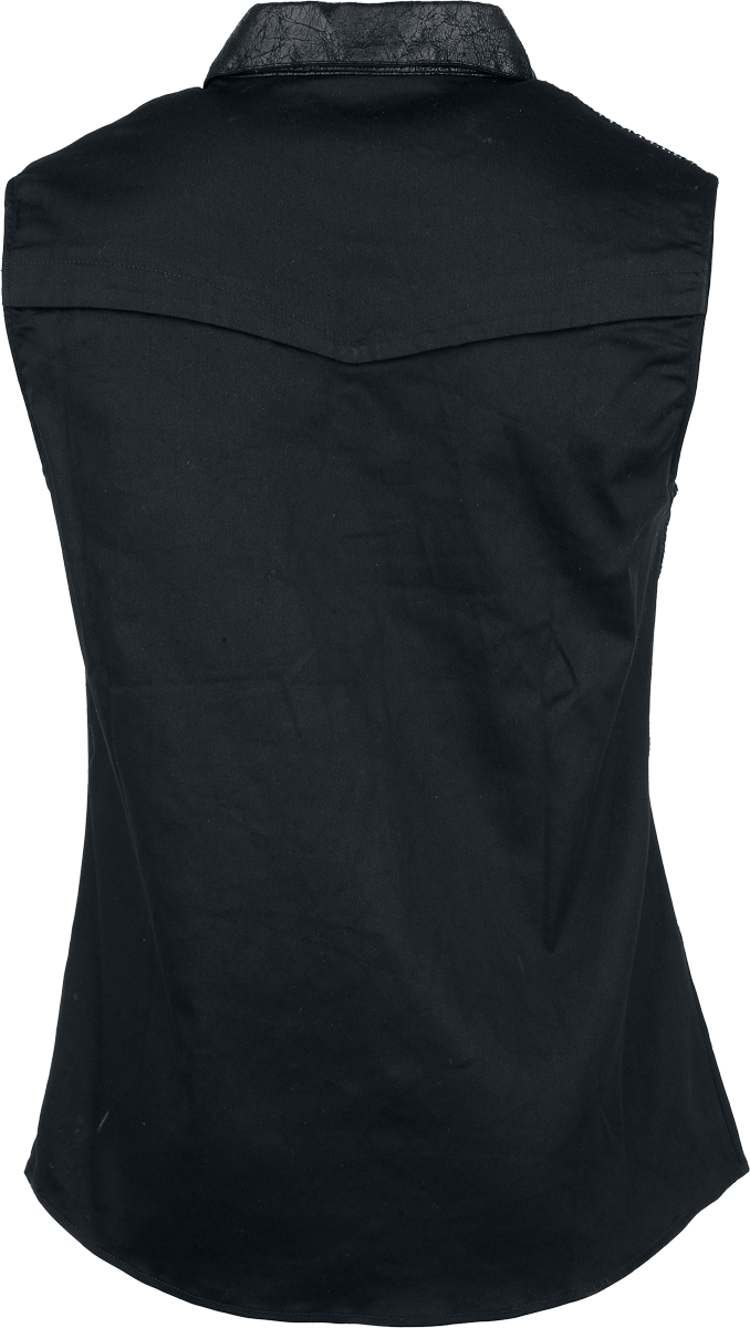 Chemise manches courtes Gothic de Punk Rave - Punk Asymmetric Sleeveless Shirt - S à XXL - pour Homme - noir - Punk Rave - View 2