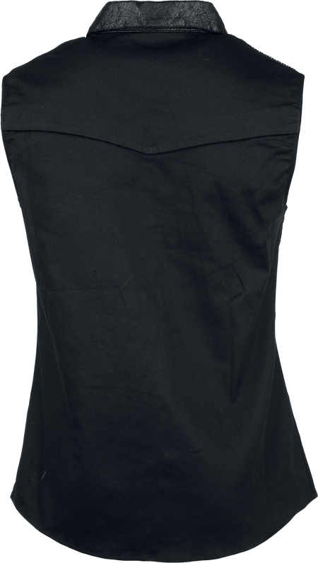 Chemise manches courtes Gothic de Punk Rave - Punk Asymmetric Sleeveless Shirt - S à XXL - pour Homme - noir - Punk Rave - View 2