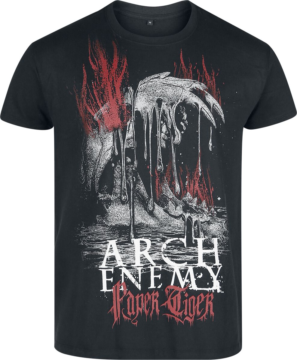 T-Shirt Manches courtes  de Arch Enemy - Flames Tiger - S à 4XL - pour Homme - noir - Arch Enemy