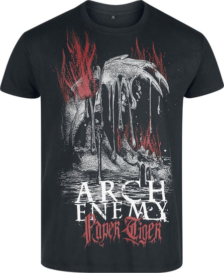 T-Shirt Manches courtes  de Arch Enemy - Flames Tiger - S à 4XL - pour Homme - noir - Arch Enemy