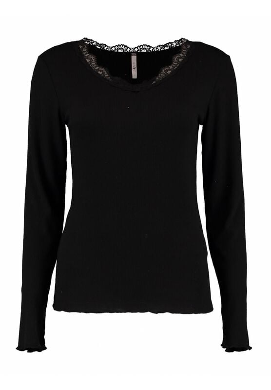 T-shirt manches longues  de Hailys - LS V TP FI44ONA - XS à XXL - pour Femme - noir - Hailys