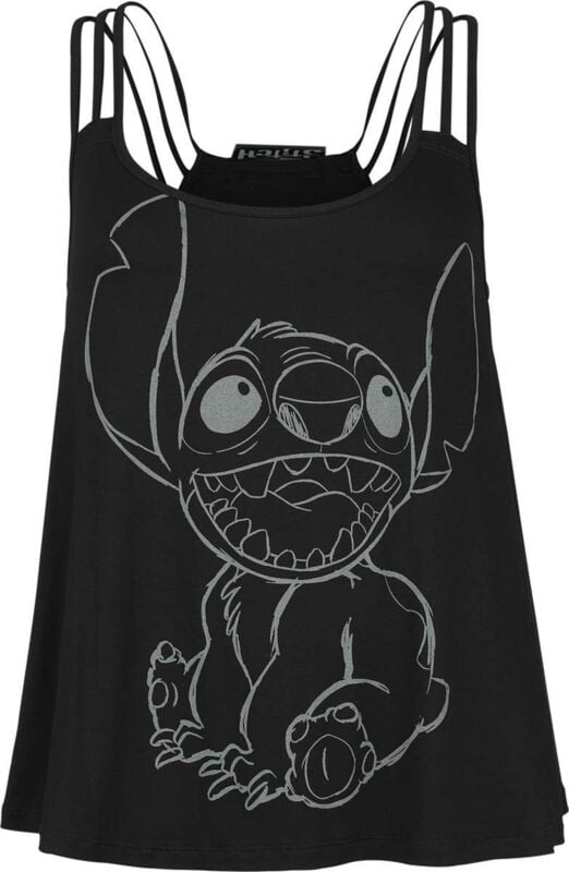 Top Disney de Lilo & Stitch - Stitch - Assis - S à 4XL - pour Femme - noir - Lilo & Stitch