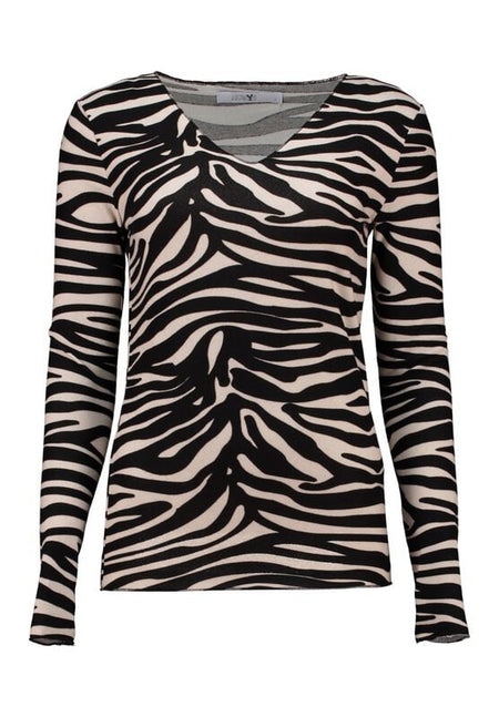 T-shirt manches longues  de Hailys - LS V TP ZI44NA - XS à M - pour Femme - zèbre - Hailys