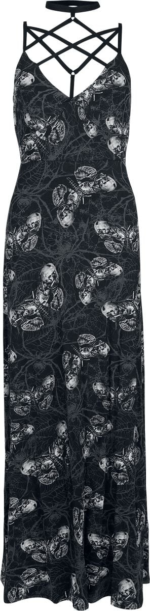 Robe longue Gothic de Alchemy by Killstar - Alchemic Web Maxi Dress - XS à 4XL - pour Femme - noir/gris - Alchemy by Killstar