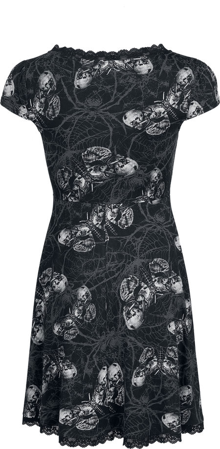 Robe courte Gothic de Alchemy by Killstar - Web Of Poison Mini Dress - XS à 4XL - pour Femme - noir/gris - Alchemy by Killstar - View 2