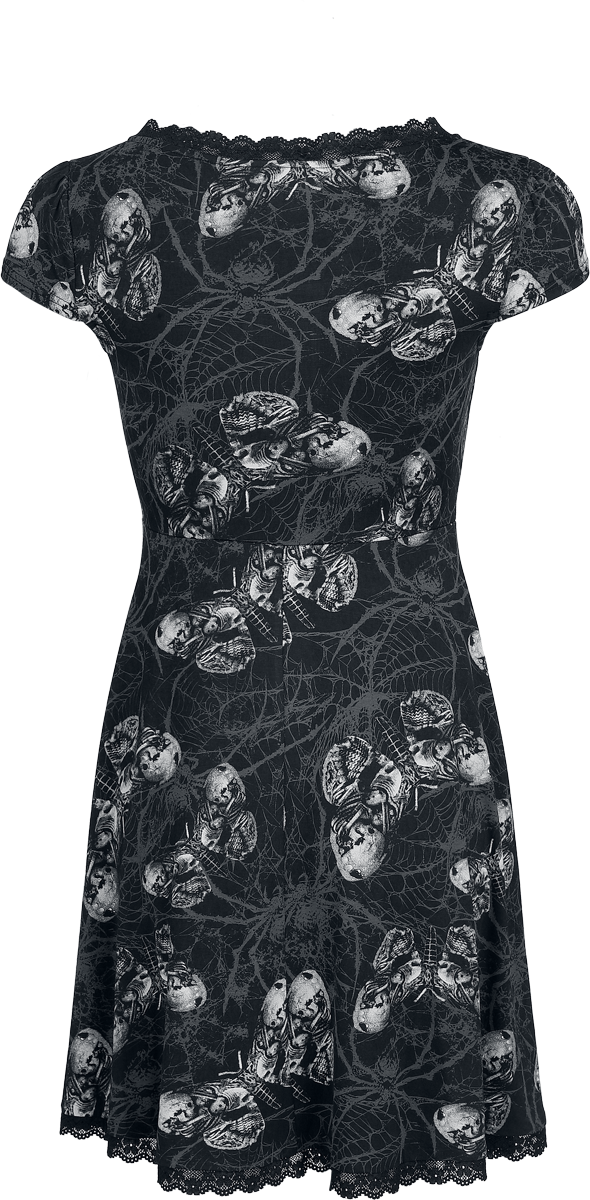 Robe courte Gothic de Alchemy by Killstar - Web Of Poison Mini Dress - XS à 4XL - pour Femme - noir/gris - Alchemy by Killstar - View 2
