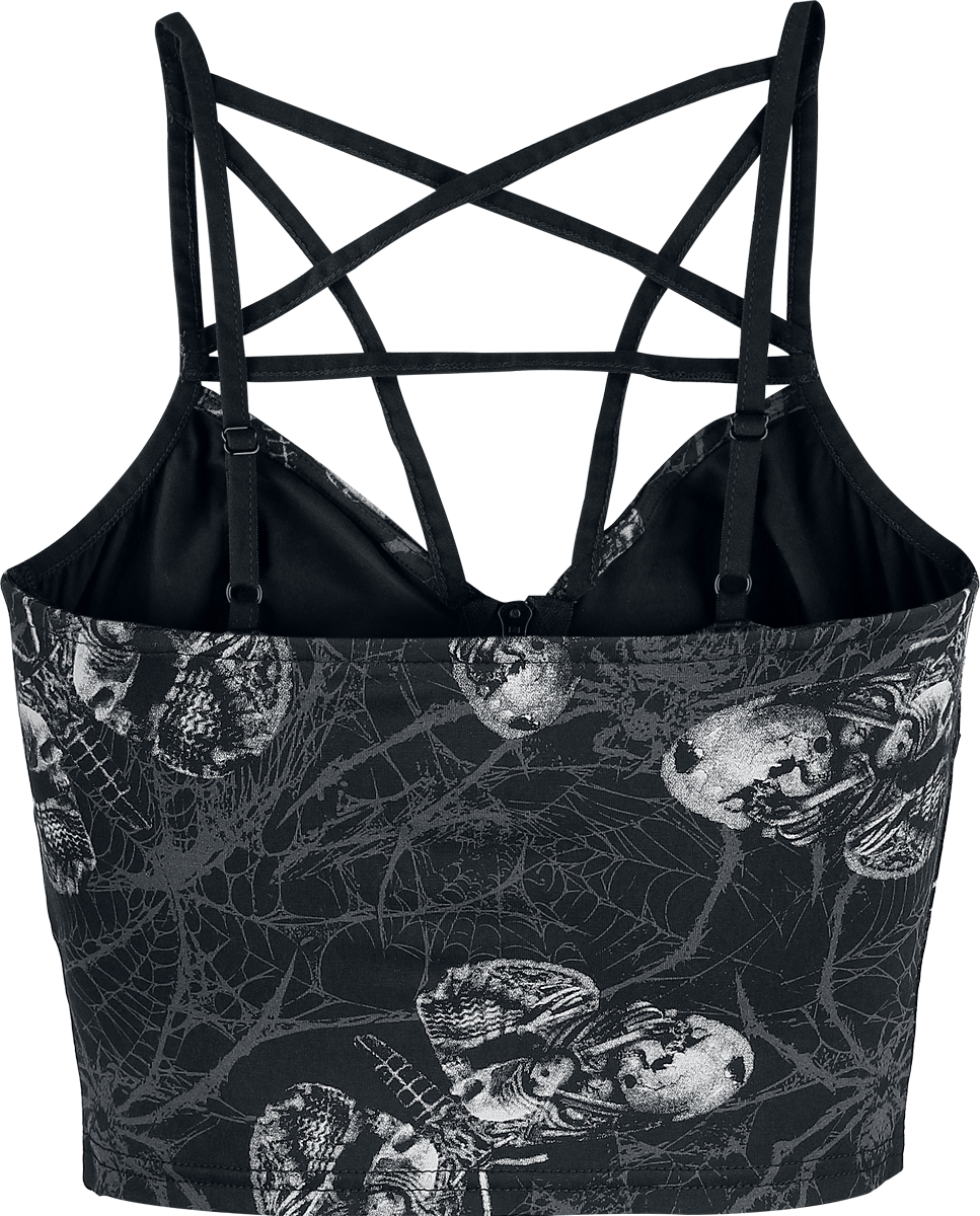 Top Gothic de Alchemy by Killstar - Alchemic Web Top - L à 4XL - pour Femme - noir/gris - Alchemy by Killstar - View 2