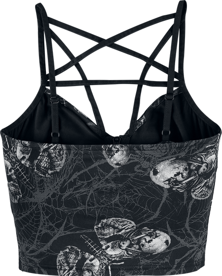 Top Gothic de Alchemy by Killstar - Alchemic Web Top - L à 4XL - pour Femme - noir/gris - Alchemy by Killstar - View 2