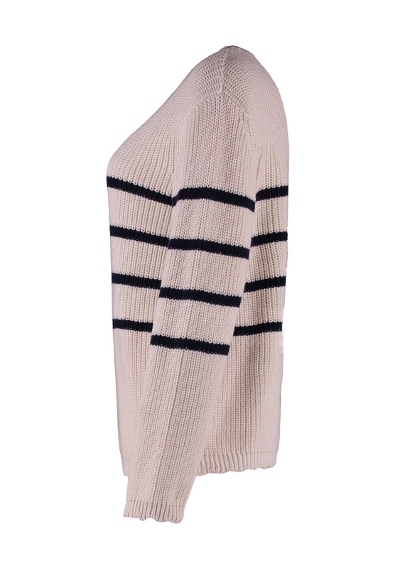 Pull tricoté  de Hailys - LS C SK Vi44olet - XS à XL - pour Femme - beige - Hailys - View 2