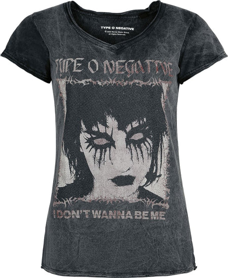 T-Shirt Manches courtes  de Type O Negative - I Don't Wanna - S à XXL - pour Femme - anthracite - Type O Negative