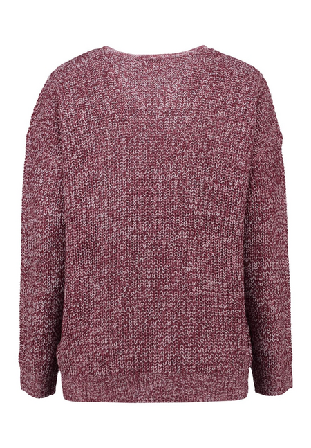 Pull tricoté  de Hailys - LS P VK PI44PA - XS à XXL - pour Femme - bordeaux - Hailys - View 2
