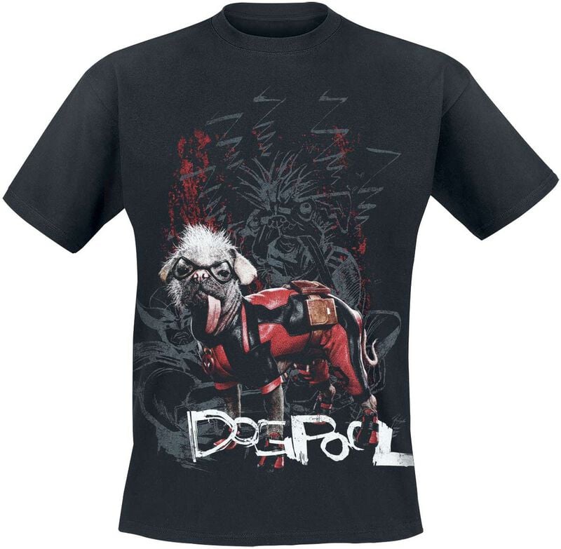 T-Shirt Manches courtes Disney de Deadpool - Dogpool - S à 3XL - pour Homme - noir - Deadpool