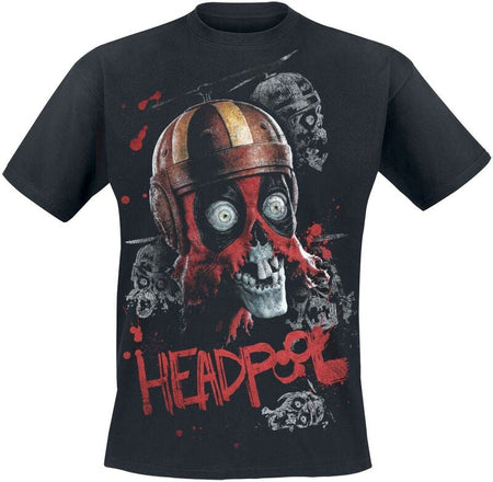 T-Shirt Manches courtes Disney de Deadpool - Headpool - S à 3XL - pour Homme - noir - Deadpool