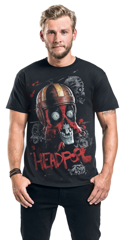T-Shirt Manches courtes Disney de Deadpool - Headpool - S à 3XL - pour Homme - noir - Deadpool - View 2