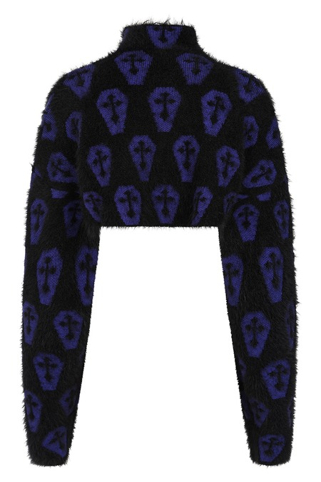 Pull tricoté Gothic de Banned Alternative - Lyric Jumper - S à XL - pour Femme - noir/lilas - Banned Alternative - View 2