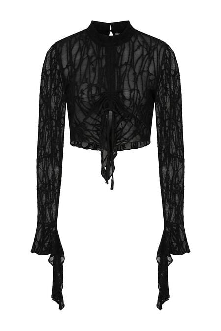Chemisier Rockabilly de Banned Alternative - Abyssia Top - XS à XXL - pour Femme - noir - Banned Alternative