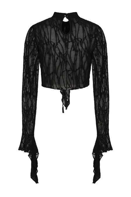 Chemisier Rockabilly de Banned Alternative - Abyssia Top - XS à XXL - pour Femme - noir - Banned Alternative - View 2