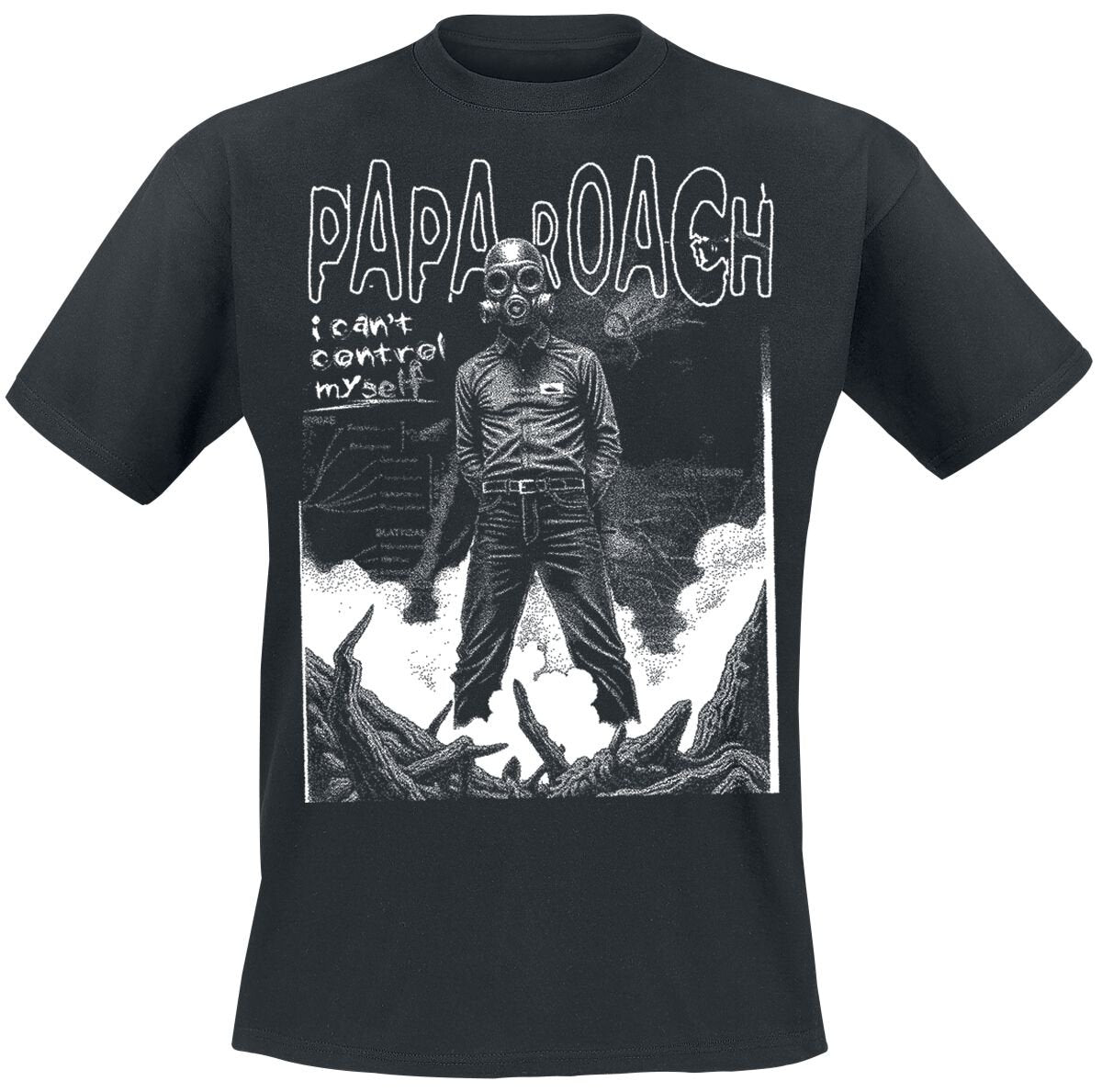 T-Shirt Manches courtes  de Papa Roach - Thrown - S à L - pour Homme - noir - Papa Roach